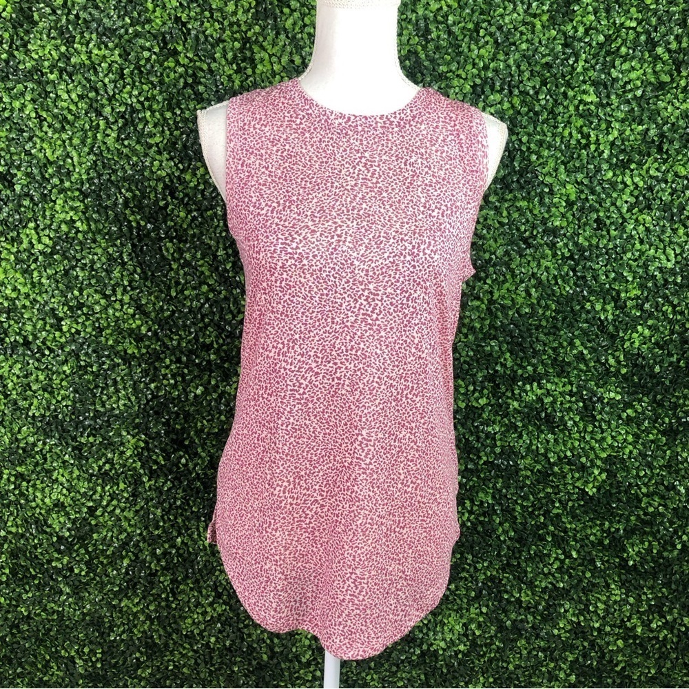 Athleta‎ animal print pink tank